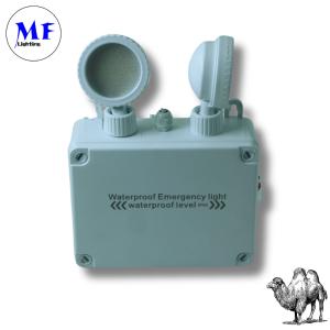 Wholesale Emergency Exit LED Light IP65 Waterproof Dual Head 3h Backup Adjustable 6000K White ABS Housing for Indoor Use from china suppliers