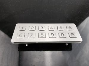 Wholesale higher quality 6X2 Layout numeric Metal Keypad With 12 flat key buttons for access control from china suppliers