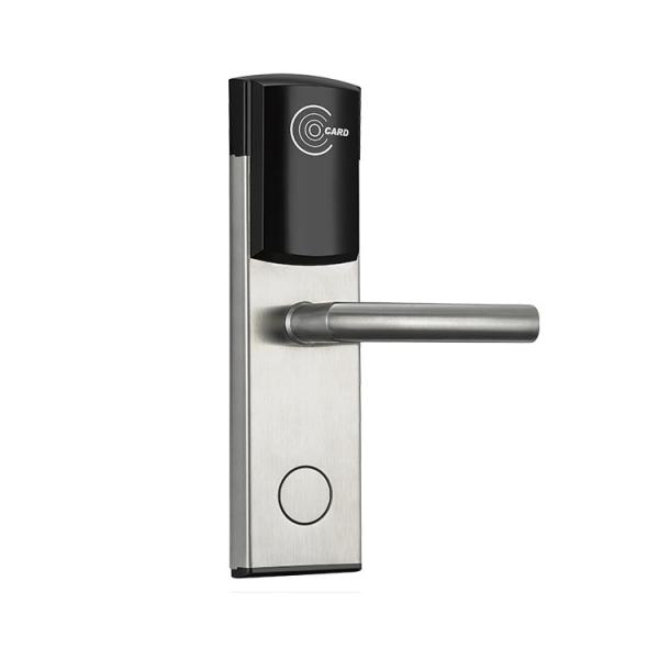 Quality Technology Mifare Hotel Door Locks Key Card Stainless Lock Low Battery Voltage Warning for sale