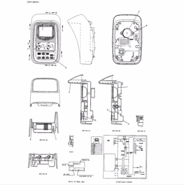 YN59S00021F3 YN59S00021F2 YN59S00021F1 Monitor Display Panel Kobelco Excavator Spare Parts SK330-8 SK200-8