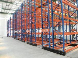 Multi Level Movable Shelving System , Heavy Duty Mobile Racking System Customized Color