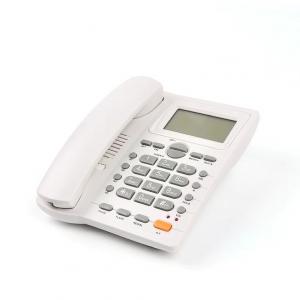 China 8 Digits White Corded Phone FSK Dual System Wall Mounted Landline Phone on sale