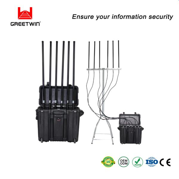 20W 1880MHz Long Range Uav Jammer 20AH LiFePO4 Anti Drone Blocker