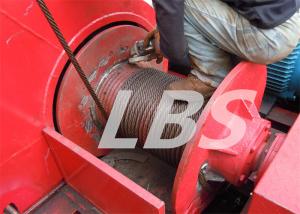 China Red Mobile Oil Rig Drawworks , 50 Ton Hydraulic Winch  For Oil And Gas Well on sale