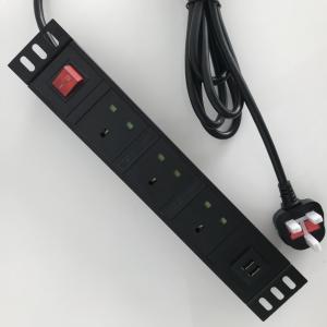 China 2M Cord Smart Power Strip With USB Port 3 Outlet Metal Shell UK Type G on sale