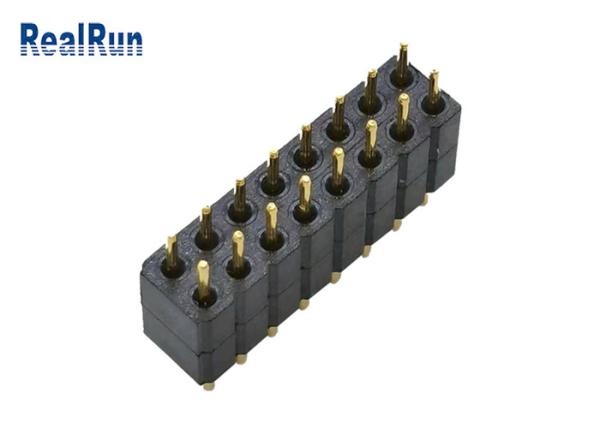 Quality 2.0mm LCP PBT PA6T Round Pin Header Dip Connector 16P Double Row PPS for sale