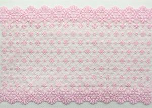 Wholesale Fashion Pink Floral Embroidered Lace Trim With Chemical Poly Milk Silk For Women from china suppliers