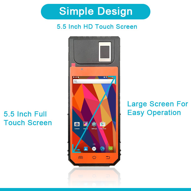 Rugged Android ISO7816 NFC POS Thermal Printer Fingerprint Handheld Terminal FP09 HFSecurity