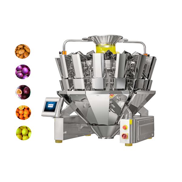 1.6L Hopper 10 Head Multihead Weigher , 400kg Weighing And Filling Machine