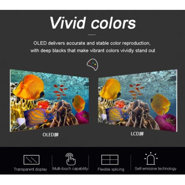 4K Advertising OLED Transparent Digital Display Screen with Aluminum Alloy Frame and Pen/Finger Touch Writing Method