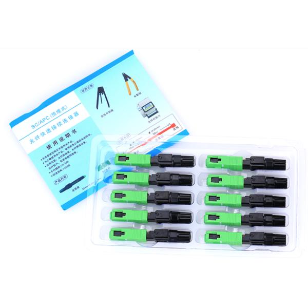 Quick Connect Fiber Optic Connectors Pre Assembled SC / APC Fast Connectors