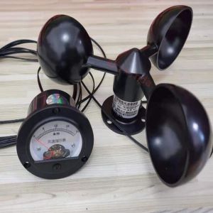 Wind Speed Sensor 3 Cup Anemometer Automatic Display With Self Powered Meter For