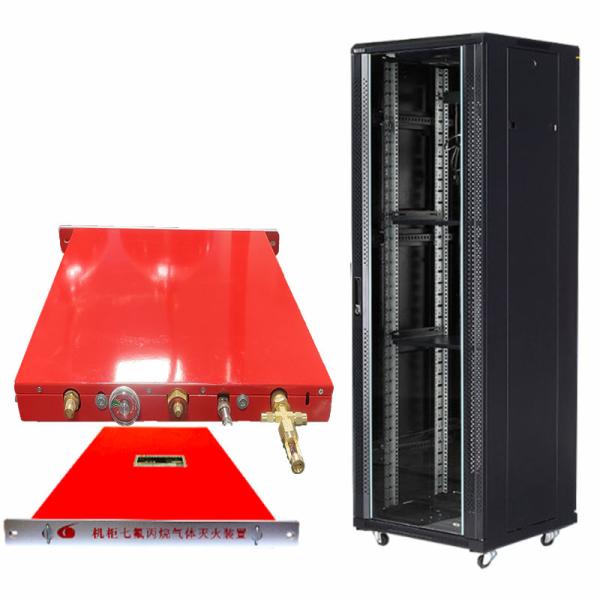 Server Rack Fire Suppression Unit Novec 1230/FM200 Agents 1U/2U/3U Capacity Red System