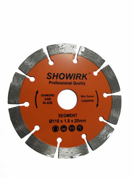 Quality 4"(110mm) Segment Cutting Blade,Diamond Saw Blades with 10 Teeth Segment for Marble/Conceret/Granite Dry Cutting. for sale