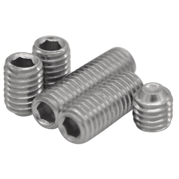Quality M12*10-M12*40 SS Endless Screw Hexagon Socket Set Machine Screw With Flat Point for sale