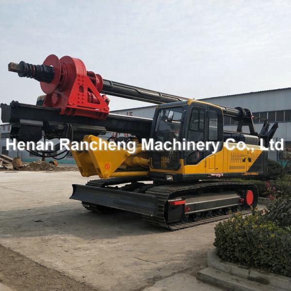 20m Drilling Depth Hydraulic Rotary Well Drilling Rig 205 Horsepower Diesel Engine