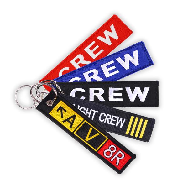 Bag Racing Match Embroidered Key Chain Cotton Polyester Material