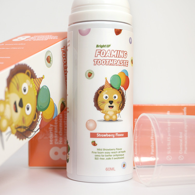 Strawberry Flavor Mousse Liquid Foaming Toothpaste 60ml OEM