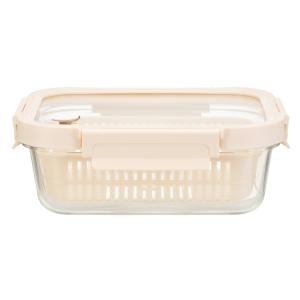 Wholesale Stackable Airtight Glass Food Container 1050ml with Vented Lid from china suppliers