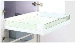 Wholesale 270-550mm Length Tandem Full Extension Drawer With Glass Side &amp; Front Panel from china suppliers
