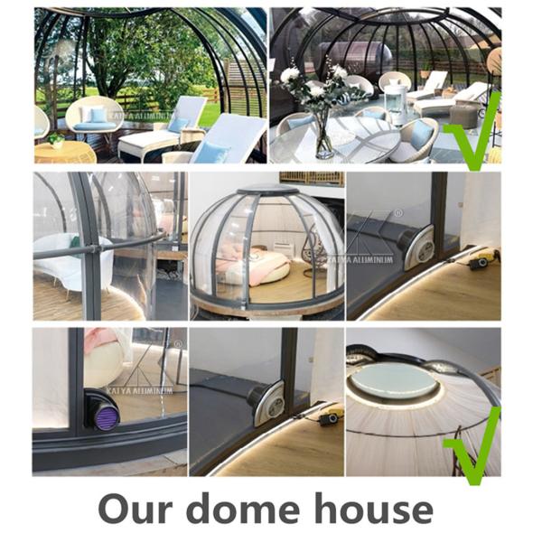 4.5mX6m Transparent Dome Glamping Tent For Outdoor Entertainment