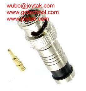 China BNC male compression connector 75ohm for RG59 coax cable BNC coaxial connector for monitoring on sale