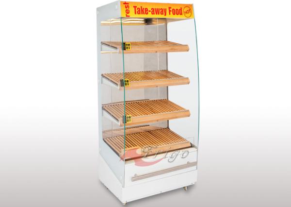 Quality Floor Standing Open Display Cases PID Controlled Self Service Open Warmer 3 Shelves for sale
