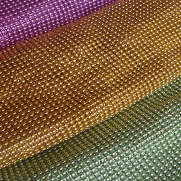Top quality hot sale cheap beautiful and colorful Bead Shape Metallic Sequin Cloth Fabric metal mesh curtain