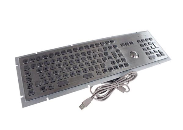 Quality PS2 107 Keys IP65 Stainless Steel Numeric Keypad With Trackball for sale