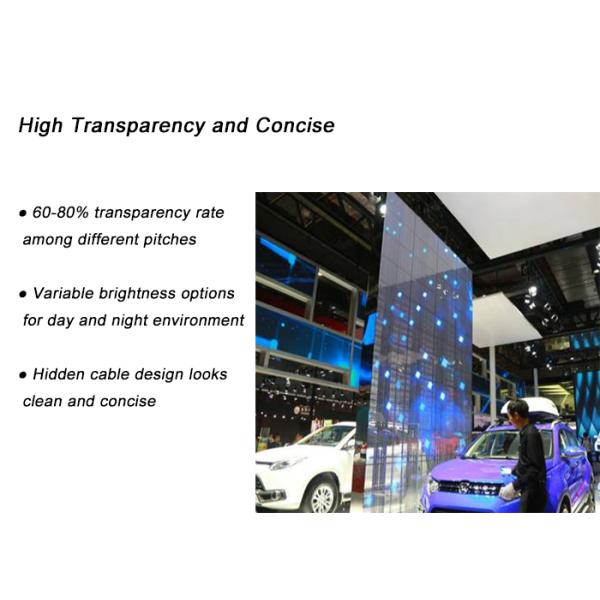 Customerized P10 Transparent led screens with Nationstar SMD1921
