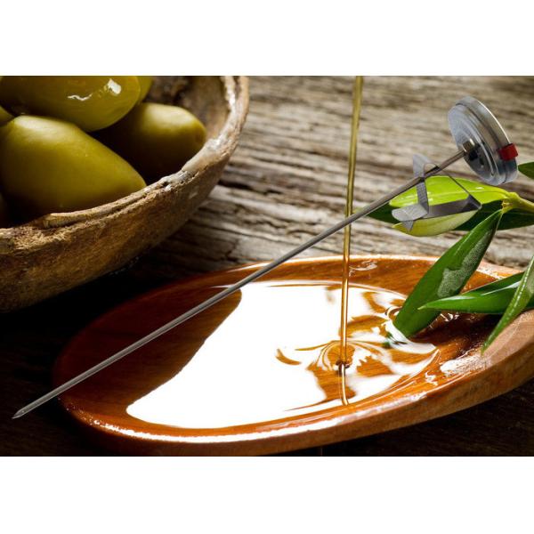 Instant Read Bimetallic Stem Thermometer Fry Temperature Gauge With Stainless