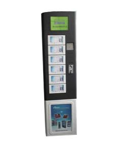 U21 recharge kiosk with display LCD, metal keypad and coin acceptor