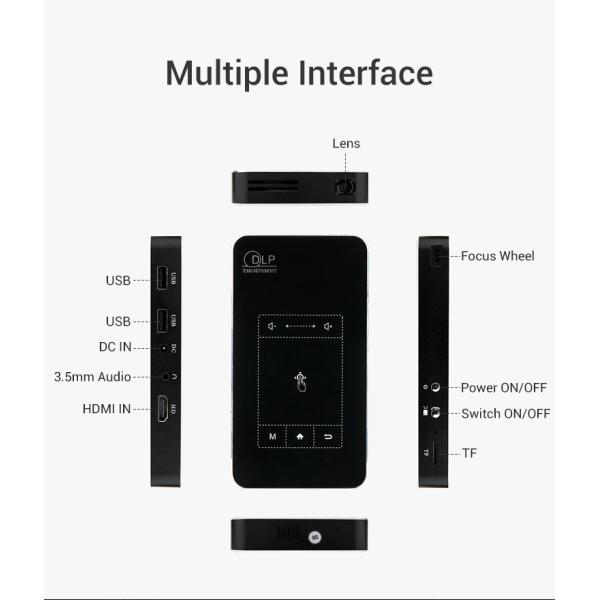 Best Selling Android DLP Video Projector DLP 4K Smart Portable Short Throw Multimedia Mini Pocket Projector