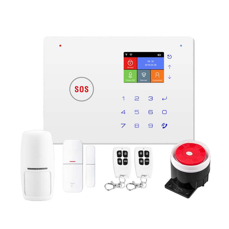 2.4" TFT WIFI GSM Home Alarm System Motion Sensor Burglar Alarm