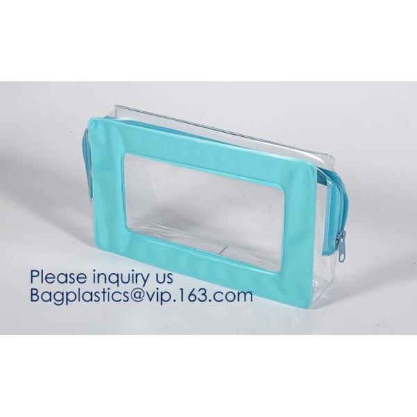 Fashion Travelling Heat-Sealed Clear EVA Cosmetic Bag With Yellow Snap Button And Rubber Handle Pouch By L'Oreal, Sedex