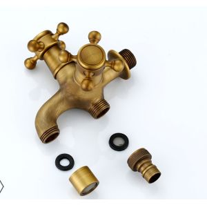 Antique Bronze Tap 45mm Outdoor Water Tap And Sprayer