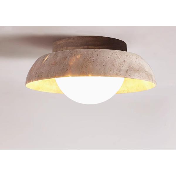 Yellow cave stone ancient style corridor balcony ceiling lamp retro wabi-sabi style cloakroom entrance hallway small lamp