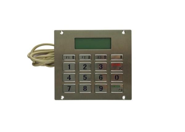 Quality High Performance Metal Keypad With 2 X 16 LCD Display / SPI Bus Brushed Material for sale