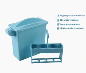 Pathological Analysis Equipments Glass Slide Staining Rack Histology tissue Plastic Staining Jar And Rack