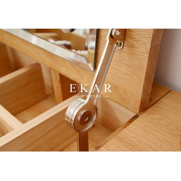 Modern New Design Bedroom Desk Solid Wood Simple Multifunctional Dressing Table With Folding Mirror FL-W018