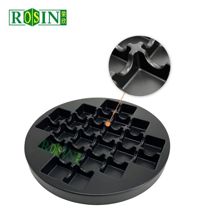 Round 24 Cavity Plastic Chocolate Packaging Customizable Plastic Chocolate Tray