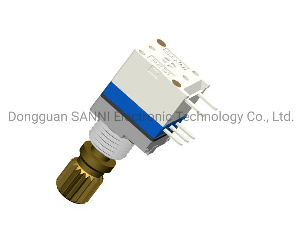 Quality 9mm Digital Incremental Encoder , Metal Shaft Rotary Encoder With Push Button for sale