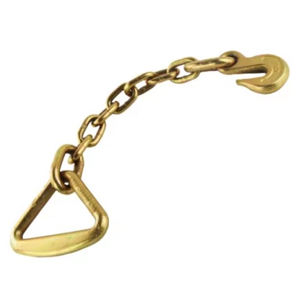 2t Working Load Limit Ratchet Load Binder with Standard G70 Chain Triangle Ring and Hook