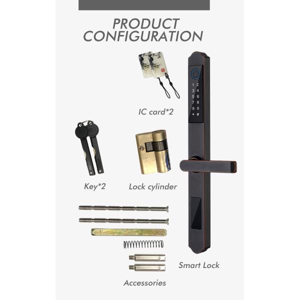 TuyaSmart Weatherproof Digital Lock ROHS Residential Door Locks Electronic