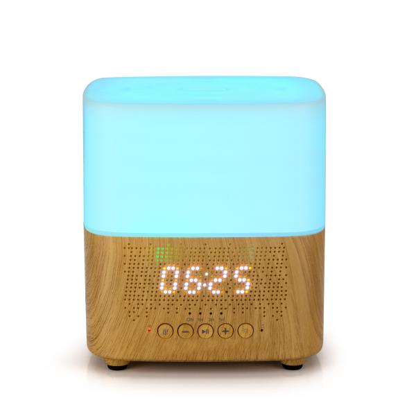 Quiet Bluetooth 300ML Smart Aroma Diffuser Alarm Clock