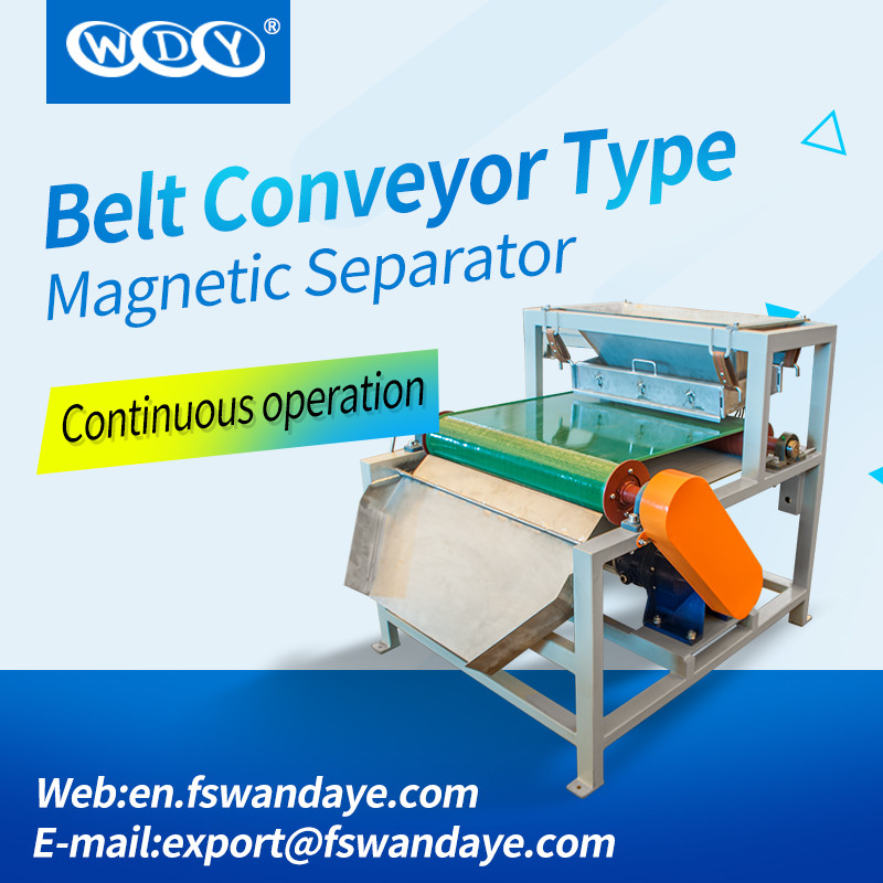 Wholesale Belt Magnetic Separator Machine Conveyor 380VAC 50HZ Magnetic Roll Separator for kuartzsand from china suppliers
