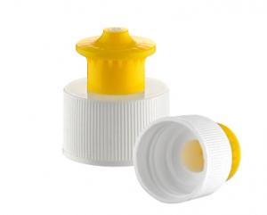 China JL-CP103A 24 28 410 Smooth Ribbed PP Plastic Push Pull Cap Plastic Sport Water Bottle Caps on sale