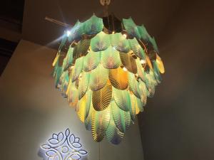 Artistic Colorful Chandelier Bevels Refractive Stained Glass Crafts