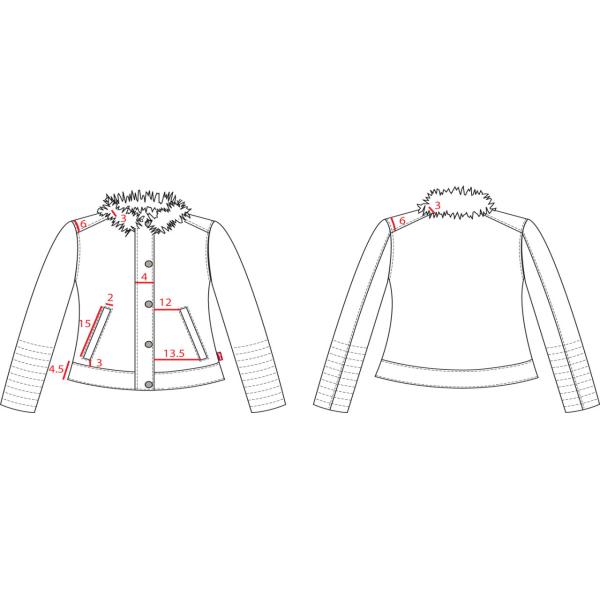 Levis Ladies' Charcoal Pleather Jacket With Detachable Sherpa Collar LEDO1741