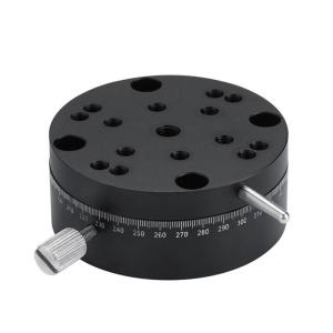 Black Anodized Manual Rotation Stage Running In Sliding